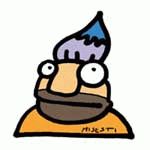 Ritratto dell'autore, nel suo inconfondibile stile